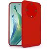 N NEWTOP Cover Compatibile per Honor Magic 5 Lite 5G, Custodia TPU SOFT Gel Silicone Ultra Sottile Flessibile Case Posteriore Protezione Fotocamera Anti Urto Guscio Scocca Colorato (Rosso)
