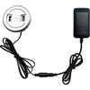 Huachuang Caricatore USB,2 porte USB caricabatteria da tavolo usb per Mobili Incorporato dispositivi Foro da 60 mm,Caricatore con foro passacavo per iPad/Smartphone