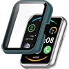 FTRONGRT Cover per Huawei Watch Fit Special Edition(B39), PC + Pellicola in Vetro Temperato, Resistente Agli Urti, Custodia pe Huawei Watch Fit Special Edition(B39) Watch.Ago di Pino Verde