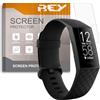 REY Pack 6X Pellicola salvaschermo per Fitbit Charge 4, qualità Premium