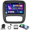 Hikity 5G WiFi 4+64G Android Autoradio per Opel Vivaro B/Renault Trafic/FIAT Talento/Nissan NV300, 9 Pollici IPS Touch Screen Stereo Auto con Wireless Carplay Android Auto BT5.0 FM/RDS GPS SWC