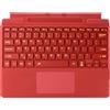 Synchro Bands Tastiera Bluetooth per Microsoft Surface Pro Copilot+ PC (11° Edizione), compatibile con Pro 8 Pro 9 Pro 10/ Pro X Pro 11 Generation, QWERTZ, Trackpad, ricarica USB, tedesco (rosso)