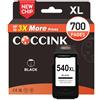 COCCINK 540 XL Cartucce d'inchiostro Sostituzione per Canon PG-540XL Compatibile con TS5150 MG3650 MX535 MG3650S TS5100 MG2100 MX395 MX475 TS5151 MG4250 MG2150 MG3200 MX375 MX455 MX525 MG3500 Nero