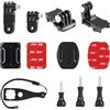 HSU Set di supporti per casco per action camera GoPro, bracci di estensione a sgancio rapido con fibbia e clip kit di accessori per Osmo Action o Insta 360 Ace Pro