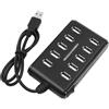 Namvo Docking station USB 2.0 HUB Hub USB 10 porte con interruttore per periferiche di interfaccia PC portatile