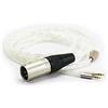 Ablet - Cavo audio di ricambio HiFi con attacco XLR a 4 pin maschio, uscita con jack maschio doppio da 2,5 mm, compatibile con cuffie HE400S, HE-400I, HE560, HE1000, placcato argento