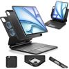 ESR Custodia per tastiera per iPad Air 11 (M2 2024), iPad Pro 11/Air 6/5/4, supporto magnetico, tasti luminosi a molla, trackpad multi-touch, antracite