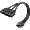 CERRXIAN 1FT ATX3.0 12VHPWR a 3x 8Pin Cavo di alimentazione,PCI-e 5.0 12VHPWR ATX3.0 600W 16 Pin Maschio a 3x8Pin(6+2)Femmina Cavo, per Scheda GPU 12+4pin RTX 3090Ti 4070Ti 4080 4090 (3x8Pin F-0.3M)