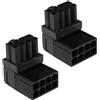 The Lord of the Tools Adattatore di Alimentazione 2PCS 8PIN Connettore GPU VGA PCIe da 90 Gradi per Computer Desktop Scheda Grafica Adattatore A Gomito Ad Angolo Retto Nero (Angolato Verso Il Basso)