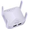 planOvation Ripetitore WiFi Potente Per Casa, Amplificatore Segnale WiFi con 4 Potenti Antenne, Porte LAN, Potenzia la tua copertura Wi-Fi, Compatibile con tutti i modem router wifi, Bianco
