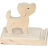 Wooden World - Ecologico supporto per cellulare in legno in forma di cane