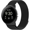 PaceBid Metallo Cinturino per Google Pixel Watch 5 41mm/4/3 41mm/2/1 | Acciaio Inossidabile in Metallo Magnetico Cinturino Cinturini di Ricambio per Google Pixel Watch 1/2/3/4 41mm/5 41mm, Nero