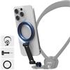 TELESIN Porta Cellulare Magnetico per iPhone Android, Asta Girevole a Tre Sezioni, Supporto per Selfie POV/Vlog a Mani Libere, Accessorio per Telefono da Collo, Fornito con Corda Anti-Perdita