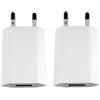 i! Set di 2 adattatori di alimentazione USB, 5 V, 1 A, compatibili con universale iPhone 11 Pro Max XS X 8 7 6 Plus 5 SE iPad Samsung Galaxy Cellulare Tablet Smartphone - Bianco