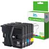 InkJello Cartuccia di inchiostro compatibile con Brother MFC-J220 J265W J410 DCP-J125 J315W J415W J515W LC985BK/C/M/Y (nero/ciano/magenta/giallo, confezione da 5)