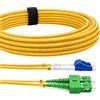 Elfcam - Cavo in Fibra Ottica da LC/UPC a SC/APC Modalità Singola Duplex OS2 9/125µm, 3 Metri