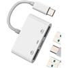HOYULLI Adattatore USB C A USB Per IPhone 15(3in1) Type C Cavo Ricarica Android Cellulare OTG 3.0 Trasferire MacBook Per iPad Tipo C Dati Cavetto Compatibile Per Samsung S24 Chiavetta Fotocamera Convertitore