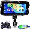 Hodozzy Schermo Carplay per moto con Bluetooth, Wireless Android Auto Touchscreen da 6,86 pollici Carplay Stereo per Moto, Supporto Impermeabile Dual BT TF EQ, Controllo Vocale, Navigazione GPS