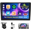 Inefala 4+64G Autoradio per Nissan Navara 2006-2014 Android 15 con Wireless CarPlay Android Auto, 9'' Schermo per Auto Soporta Bluetooth WIFI GPS FM/RDS 32EQ SWC AHD Telecamera Posteriore