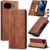Jasonyu Cover per Google Pixel 10A Flip Custodia in Pelle PU, Cover a Libro Portafoglio, Funzione Supporto, Magnetica, Slot Schede, TPU Bumper Caso Custodia (Marrone)