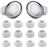 Miruchertter 6 paia di gommini di ricambio in silicone per auricolari S/M/L, 3 dimensioni, compatibili con auricolari Samsung Galaxy Buds Pro (6 paia, bianco)