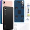 Enkeig Vetro Posteriore per Huawei P20 EML-L29/L09/L00, Nero