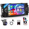 Rimoody 4G+64G 8 Core Wireless Carplay Android Autoradio per Jeep Compass Chrysler 300C PT Cruiser Grand Cherokee Dodge RAM 1500 2500 6.2 Pollici Autoradio Android Auto GPS Navi WiFi Bluetooth FM/RDS/DSP/SWC