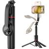 GOMETY Treppiede per selfie stick, supporto magnetico per cellulare, selfie stick portatile con telecomando, Bluetooth Tripod, smartphone allungabile, girevole a 360°, compatibile con foto Live Vlog