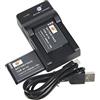 DSTE BP-70A Li-ion Batteria (2-Pacco) e Caricabatterie USB Compatibile per Samsung ST30 ST60 ST65 ST66 ST70 ST71 ST72 ST76 ST80 ST90
