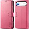 TUCCH Custodia per iPhone Air 6,5-pollici 5G 2025 [Blocco RFID] Portafoglio | Cover Pelle Sintetica TPU Antiurto Stand Slot Schede Cover a Libro Protezione Integrale Chiusura Magnetica, Rosa Vif