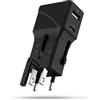 Rolling Square Pocket Travel Charger - Adattatore Universale da Viaggio con Presa USB C e USB A, Adattatori Perfetto per i Viaggi, Compatibile con Prese di 200 Paesi US, EU, UK, AU, Potenza fino a 20W