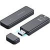 ElecGear Mini USB Case per 2230/2242 NVMe e SATA M.2 SSD, PCIe e Serial ATA Custodia in Alluminio con Cappuccio Magnetico, 10Gbps Adattatore per Scheda di Memoria interna per Unità Flash (NV-2242A)