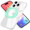 NALIA Custodia Magnetica per iPhone 16 Pro Max - Opaco-Trasparente & Compatibile MagSafe - MATTEX (Antiscivolo, Antiurto & Anti-Impronta) - Marchio Tedesco, Colore:Bianco