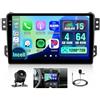 Hikity 4+64G Autoradio Android per Suzuki Splash Ritz/Opel Agila 2004-2014 Wireless Carplay 9''Incell Schermo per Auto Android Auto WiFi Touchscreen Bluetooth5.0 GPS Retrocamera