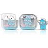LEWOTE Compatibile con Apple AirPods 4 custodia protettiva divertente e carina custodia sottile con portachiavi (sirena blu)