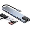 Lumitrex Hub USB C 8 in 1 multiporta con HDMI 4K@30Hz, USB 3.0, USB 2.0, porta dati USB-C compatibile con MacBook Dell XPS