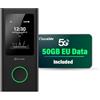 GlocalMe Numen Air Wireless Router 5G, nessuna scheda SIM necessaria, Hotspot 5G LTE con pacchetto dati europeo da 50 GB, supporta 16 dispositivi contemporaneamente, batteria da 5400 mAh, hotspot WiFi