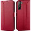 Verco Custodia a libro per Samsung Galaxy S22 Plus, 6,55 pollici, colore: rosso