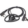 HYSHIKRA Auricolare walkie talkie a forma di D con microfono auricolare compatibile con Baofeng UV-5R UV-5RA 888S Kenwood HYT 2 pin radio bidirezionale (confezione da 1)