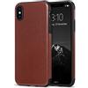 TENDLIN Cover iPhone XS Max Classica in Pelle e TPU Silicone Hybrid Cover Compatibile con iPhone XS Max (Marrone)
