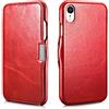 Mobiskin Custodia per Apple iPhone XR (6,1 Pollici), Case con Rivestimento Esterno in Vera Pelle, Custodia Protettiva, Astuccio per Telefono, Cover Ultra-Sottile, Rosso Vintage