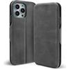 Verco Custodia a libro per iPhone 16 Pro, custodia a libro di alta qualità, per iPhone 16 Pro [6,3 pollici), colore: grigio