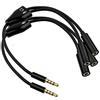 S SIENOC 2x20cm Audio Splitter Cavo Maschio 3.5 mm a Dual 3.5 mm Femmina Microfono TRRS Y Adattatore Cavo