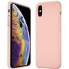 Verco Cover compatibile Apple iPhone X Custodia, Silicone Liquido Gel Morbida per Apple iPhone X/XS Case 5,8 Pollici, Rosa Antico