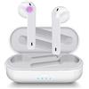 Aoslen Cuffie Bluetooth Auricolari Bluetooth 5.0 Wireless Cuffie senza fili Sportivi Con Stereo Impermeabile IPX6 Accoppiamento Automatico Tocco Intelligente per Huawei Xiaomi Samsung iPhone bianco