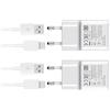 Samneer 2Pack USB Caricatore per Samsung A52,A52S,A53,A33,S21,S20 FE,S10, S9,S8 Plus,Z Flip3,Z Fold3,M53 5G,e altri smartphone Android, Caricabatterie AFC Sostituzione Originale con Cavo Tipo-c 150cm - Bianco