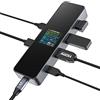 DockCase Smart Visual Docking Station, 6-in-1 Hub USB C, HDMI 4k@60hz, PD 3.0 100w, 3 USB-A 3.2, 1 USB-C-3.2, Adattatore USB c per MacBook Pro/Air, M1 iPad Pro, Dell XPS