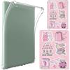 LEPGUYO Custodia Trasparente in Silicone per 7 E-Reader Paperwhite 12ª Gen 2024 (KPW6/K12), Antigraffio, Compatibile con E-Reader Colorsoft, Carta Rosa di Lettura Regalo