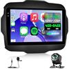 NHOPEEW 4+64G Android Autoradio per Jeep Renegade 2016-2020 con Wireless Carplay e Android Auto - Schermo incell da 9 pollici Supporto WiFi GPS Comandi al volante + Telecamera di retromarcia, Canbus
