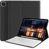 GKABXY Custodia per tastiera per iPad Pro 4./Pro 3./Pro di 2a generazione, con tastiera Bluetooth rimovibile magnetica e supporto pieghevole Folio, con portapenne, per iPad Pro da 11, colore: Nero
